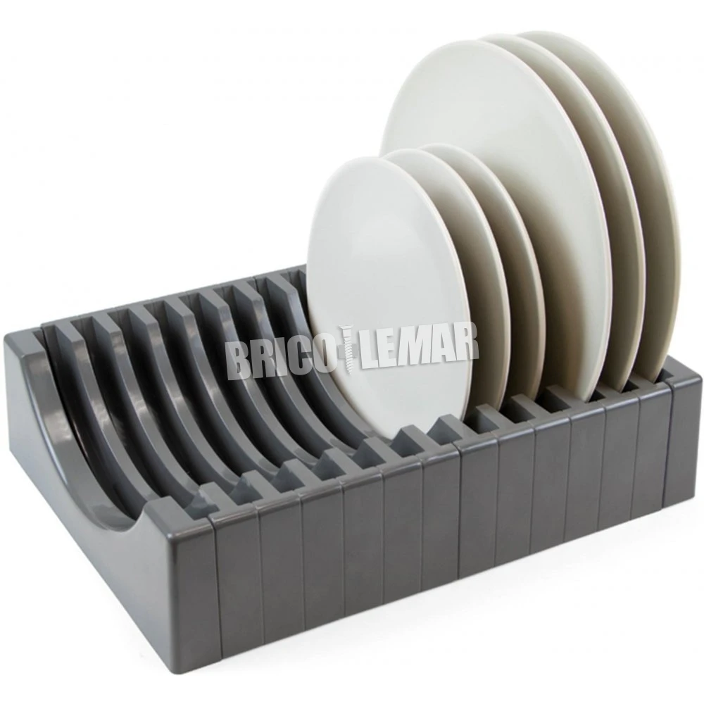 Organizador De 13 Platos Para Muebles Plástico Gris Antracita Emuca 5 Organizador De 13 Platos Para Muebles Plástico Gris Antracita Emuca - Imagen 3