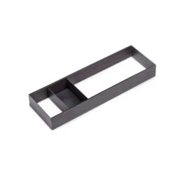Organizador Orderbox Para Cajón, 150x470mm, Acero Y Madera, Gris Antracita - Emuca