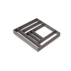 Organizador Para Cajón Alumount 600x500, Aluminio, Gris Antracita - Emuca