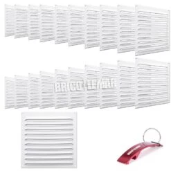 Pack De 20 Rejillas De Ventilacion Planas Blancas 10x10 Orfesa