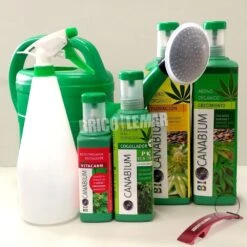 Pack De 4 Productos Esenciales Canabium Para El Cultivo De Cannabis + Pulverizador 1L + Regadera 5L