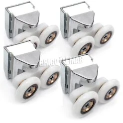Pack De 4 Rodamientos De Mampara Doble Tipo Metalkris Cromo Cufesan