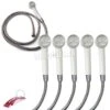 Pack De 5 Kits De Mango De Ducha Plástico Blanco Orfesa + Flexo Inoxidable Extensible 175-210cm -Brico Lemar Comercio pack de 5 kits de mango de ducha plastico blanco orfesa flexo inoxidable extensible 175 210cm