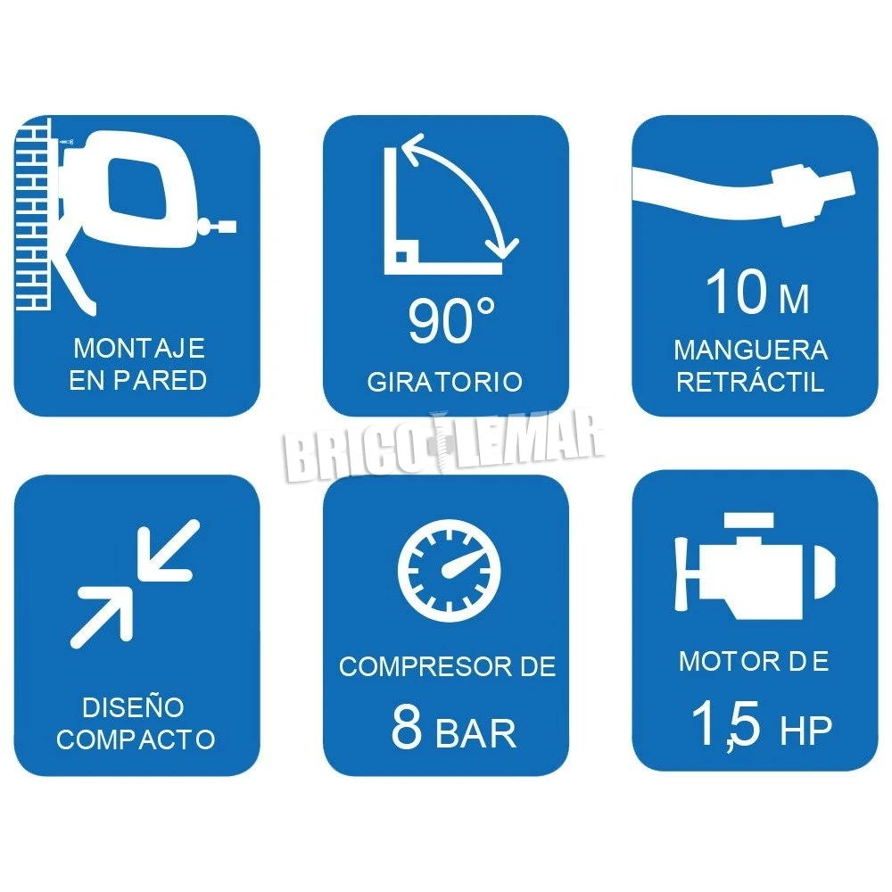 Pack De Compresor De Pistón Abac XPN O15 1,5HP + Kit Premiun Herramientas Neumáticas 9 Pack De Compresor De Pistón Abac XPN O15 1,5HP + Kit Premiun Herramientas Neumáticas - Imagen 7