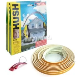 Pack De Perfiles Adhesivos Antirruido De Goma Para Puertas Y Ventanas 2x6m Blanco Geko