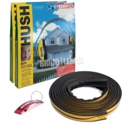 Pack De Perfiles Adhesivos Antirruido De Goma Para Puertas Y Ventanas 2x6m Marrón Geko