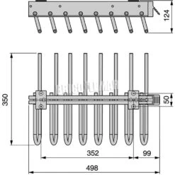 Pantalonero Extraíble Para Armario Montaje Derecha Acero Y Plástico Gris Metalizado Emuca -Brico Lemar Comercio pantalonero extraible para armario montaje derecha acero y plastico gris metalizado emuca 3