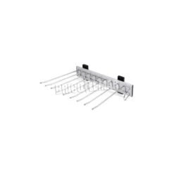 Pantalonero Self De Montaje Lateral Para Armario Derecha Acero Y Plástico Cromado Emuca