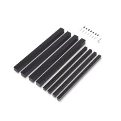 Patas Cuadradas Y Estructura Para Mesa, 50x50mm, 750x750mm, Acero, Pintado Negro - Emuca