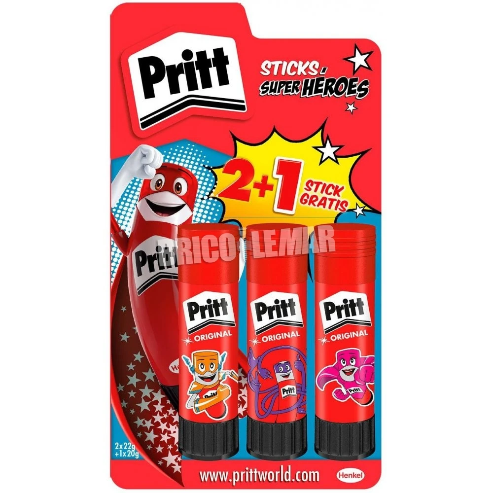 Pegamento En Barra Pritt 2+1 Henkel 3 Pegamento En Barra Pritt 2+1 Henkel