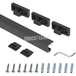 Perfil Para Colgar Accesorios De Cocina Titane 110cm Aluminio Y Zamak Gris Antracita Emuca