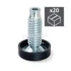 Pie Nivelador Para Mueble Regulación Interior M10 Ø23mm Altura 46mm Acero Y Plástico 20 Unidades Emuca -Brico Lemar Comercio pie nivelador para mueble regulacion interior m10 23mm altura 46mm acero y plastico 20 unidades emuca
