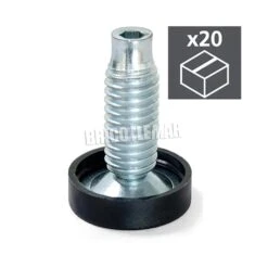 Pie Nivelador Para Mueble Regulación Interior M10 Ø23mm Altura 46mm Acero Y Plástico 20 Unidades Emuca