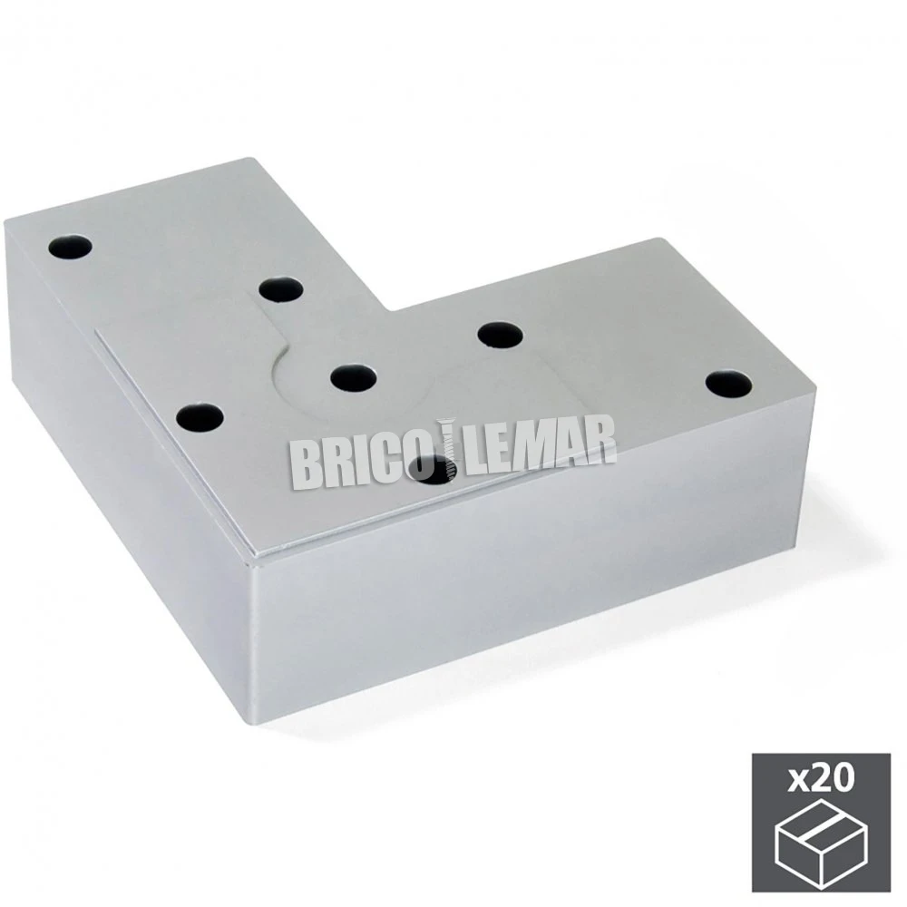 Pie Para Mueble Altura 24mm Plástico Gris Metalizado 20 Unidades Emuca 3 Pie Para Mueble Altura 24mm Plástico Gris Metalizado 20 Unidades Emuca