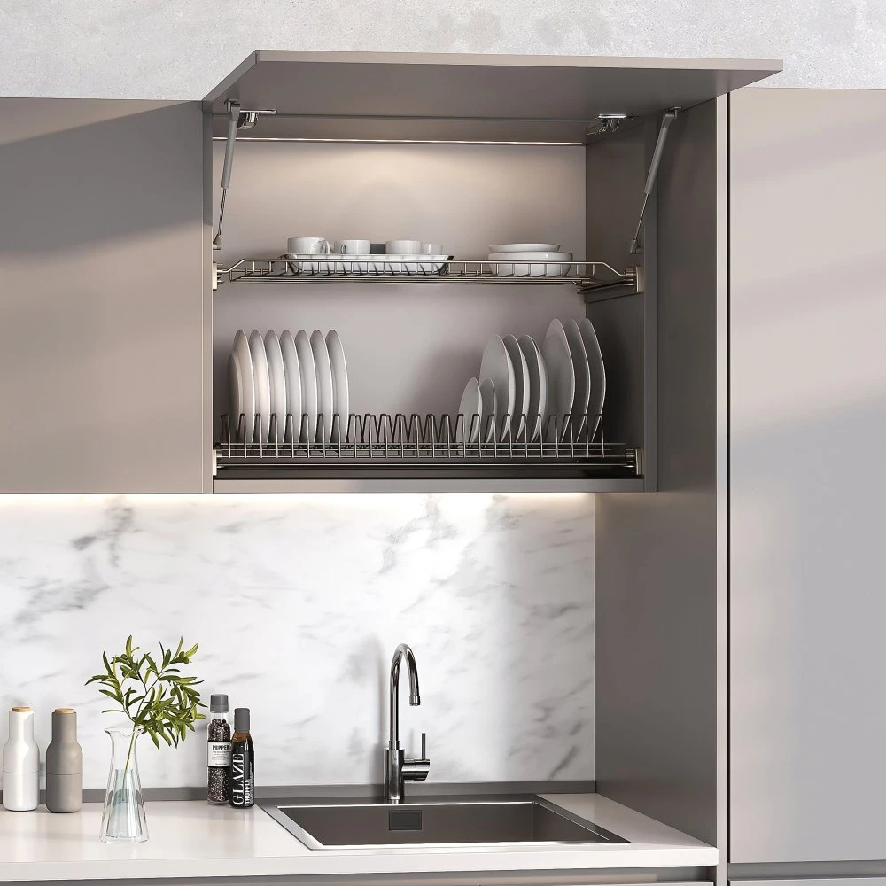 Pistón Para Puertas Elevables Thin, Diámetro 12mm, Con Enganches, 5kg, Acero Y Plástico, Pintado Níquel Mate - Emuca 6 Pistón Para Puertas Elevables Thin, Diámetro 12mm, Con Enganches, 5kg, Acero Y Plástico, Pintado Níquel Mate - Emuca - Imagen 4