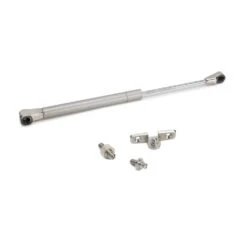 Pistón Para Puertas Elevables Thin, Diámetro 12mm, Con Enganches, 8kg, Acero Y Plástico, Pintado Níquel Mate - Emuca