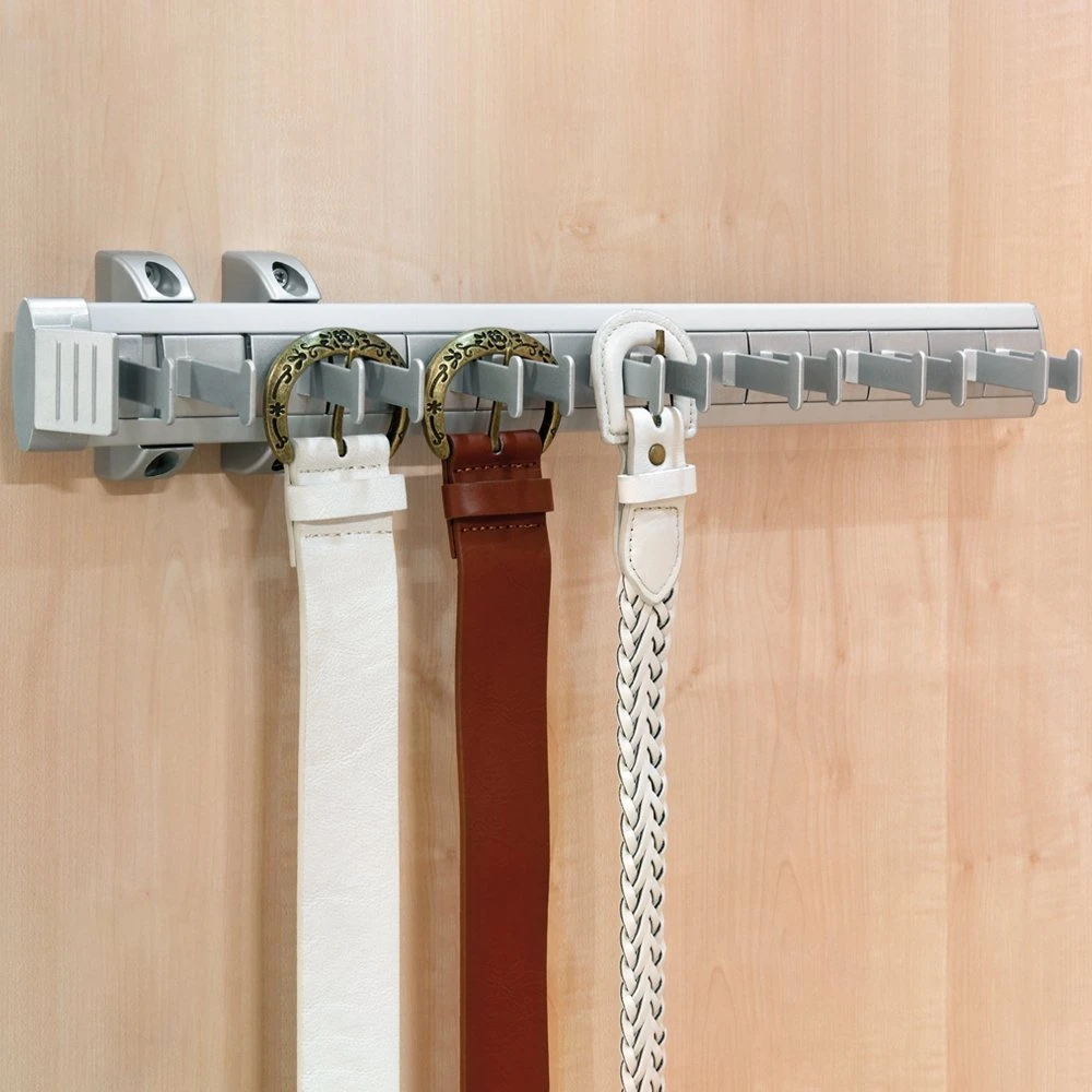 Porta Cinturones Lateral Extraíble, Anodizado Mate, Plástico Y Aluminio - Emuca 4 Porta Cinturones Lateral Extraíble, Anodizado Mate, Plástico Y Aluminio - Emuca - Imagen 2