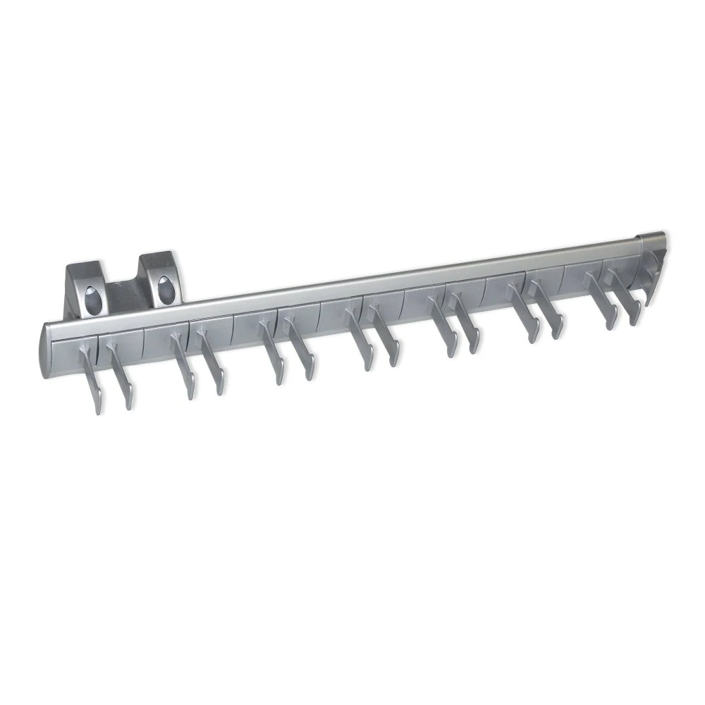 Porta Cinturones Lateral Extraíble, Anodizado Mate, Plástico Y Aluminio - Emuca 3 Porta Cinturones Lateral Extraíble, Anodizado Mate, Plástico Y Aluminio - Emuca