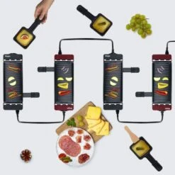 Raclette 2 Personas 2 En 1 Grill Negra Antiadherente 400W Wëasy TIK12 -Brico Lemar Comercio raclette 2 personas 2 en 1 grill negra antiadherente 400w weasy tik12 6