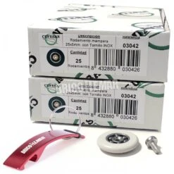 Rodamiento Mampara 25x5mm Con Tornillo Inox Lote De 50 Unidades Cufesan