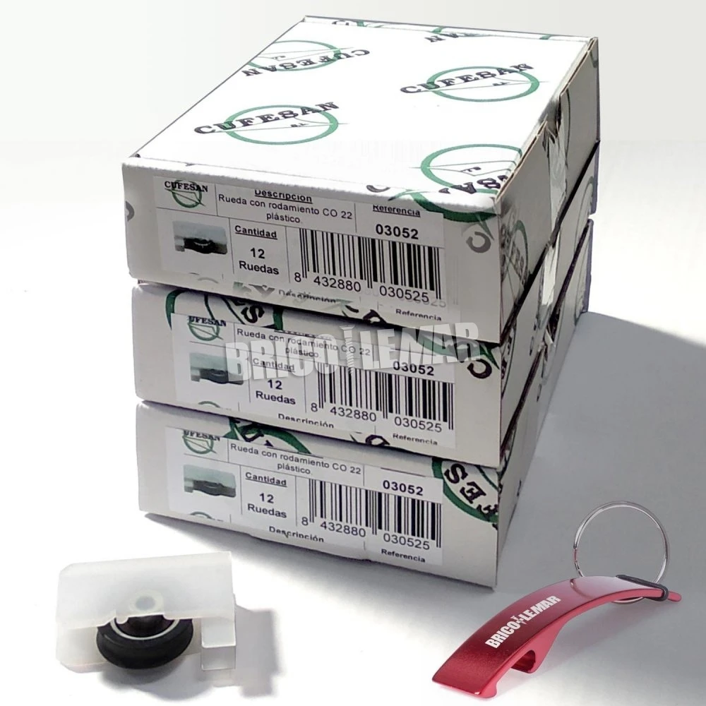 Rueda Con Rodamiento CO 22 Plástico 37x25,5x11mm Lote De 36 Unidades Cufesan 3 Rueda Con Rodamiento CO 22 Plástico 37x25,5x11mm Lote De 36 Unidades Cufesan