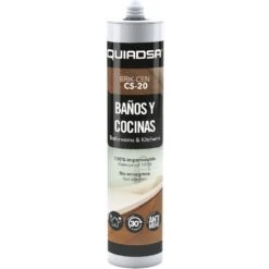 Sellador De Silicona Baños Y Cocinas BRIK-CEN CS-20 Blanco 280ml Quiadsa
