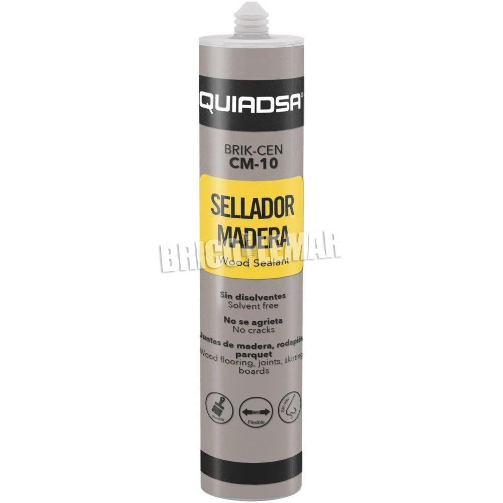 Sellador Elástico Para Madera BRIK-CEN CM-10 Gris Claro 300ml Quiadsa 3 Sellador Elástico Para Madera BRIK-CEN CM-10 Gris Claro 300ml Quiadsa