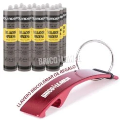 Sellador Elástico Para Madera BRIK-CEN CM-10 Gris Oscuro Caja De 12 Cartuchos De 300ml Quiadsa -Brico Lemar Comercio sellador elastico para madera brik cen cm 10 gris oscuro caja de 12 cartuchos de 300ml quiadsa 2