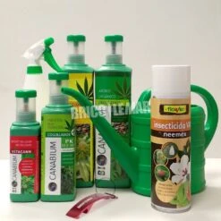 Set 4 Productos Canabium Para Cultivo De Cannabis + Insecticida Natural Spray 500ml + Pulverizador 1L + Regadera 2L