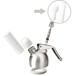 Set De 2 Boquillas Para Sifón De Nata En Plástico Blanco Ibili