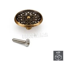 Set De 25 Pomos Para Mueble Tangier Zamak Bronce Emuca