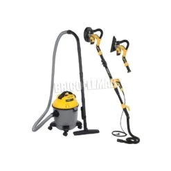 Set De Aspiradora En Seco Y Húmedo 1000W 18L + Lijadora De Pared Y Techo 710W Circular-triangular Powerplus