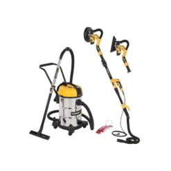 Set De Aspiradora En Seco Y Húmedo 1200W 30L + Lijadora De Pared Y Techo 710W Circular-triangular Powerplus