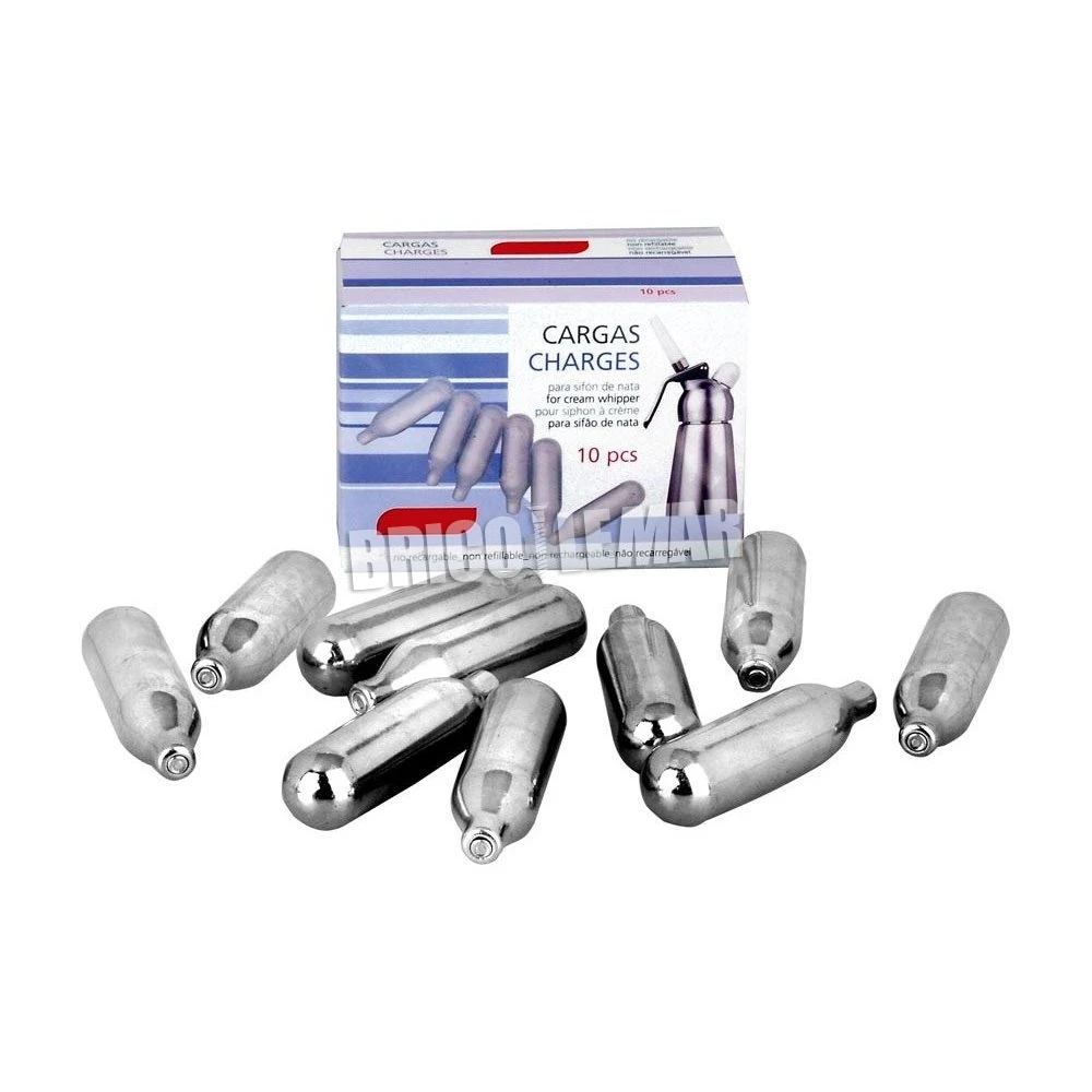 Set De Sifón De Nata Silver-ALU 0,50 Lt. + 10 Cargas Para Sifones De Nata Ibili 5 Set De Sifón De Nata Silver-ALU 0,50 Lt. + 10 Cargas Para Sifones De Nata Ibili - Imagen 3