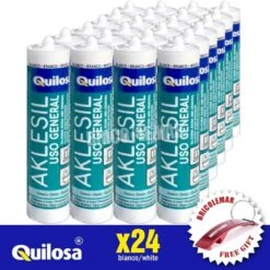 Silicona Acida Aklesil Blanco Caja 24 Unidades Quilosa -Brico Lemar Comercio silicona acida aklesil blanco caja 24 unidades quilosa 2