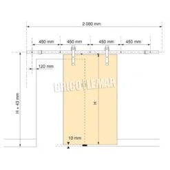 Sistema Barn Para Puertas Correderas Colgadas De Madera Cierre Suave 60Kg Acero Negro Emuca -Brico Lemar Comercio sistema barn para puertas correderas colgadas de madera cierre suave 60kg acero negro emuca 10