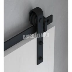 Sistema Barn Para Puertas Correderas Colgadas De Madera Cierre Suave 60Kg Acero Negro Emuca -Brico Lemar Comercio sistema barn para puertas correderas colgadas de madera cierre suave 60kg acero negro emuca 5