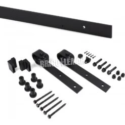 Sistema Para Puertas Correderas Colgadas De Madera 80Kg Acero Negro Emuca