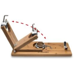 Soporte Jamonero Giratorio Plegable Largo Metal/bambú 3 Claveles