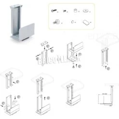 Soporte Ordenador Acero Gris Metalizado Emuca -Brico Lemar Comercio soporte ordenador acero gris metalizado emuca 3