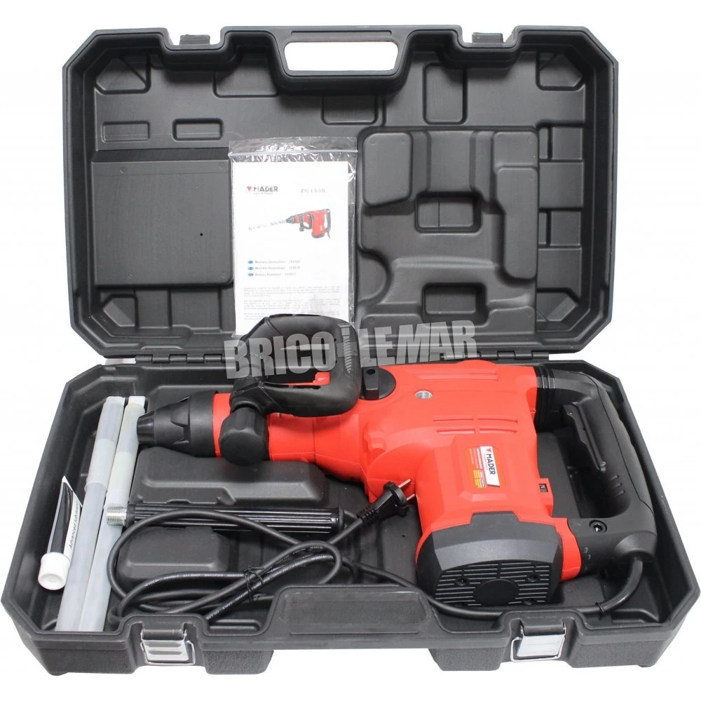 Taladro Martillo Giratorio-perforador-demoledor 1600W SDS Max 50mm Mader 4 Taladro Martillo Giratorio-perforador-demoledor 1600W SDS Max 50mm Mader - Imagen 2