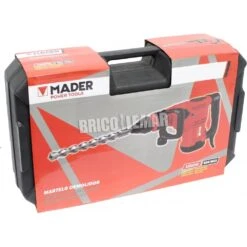 Taladro Martillo Giratorio-perforador-demoledor 1600W SDS Max 50mm Mader 11 Taladro Martillo Giratorio-perforador-demoledor 1600W SDS Max 50mm Mader -Brico Lemar Comercio taladro martillo giratorio perforador demoledor 1600w sds max 50mm mader 4