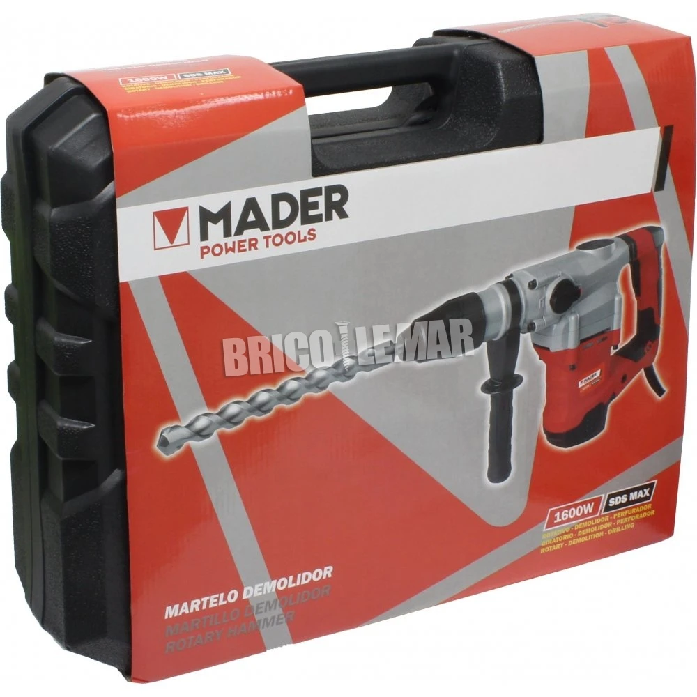 Taladro Martillo Perforador-demoledor 1600W SDS MAX Mader 5 Taladro Martillo Perforador-demoledor 1600W SDS MAX Mader - Imagen 3