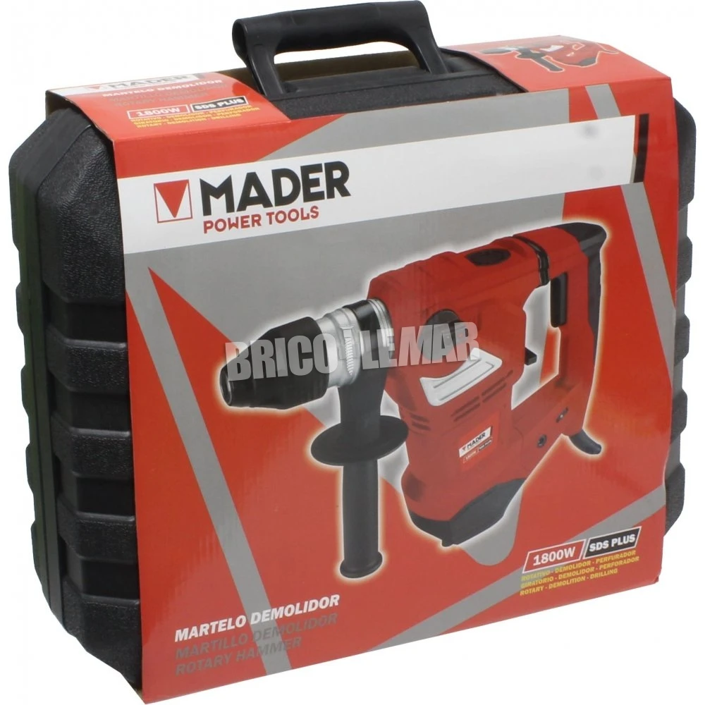 Taladro Perforador-giratorio-demoledor 1800W SDS PLUS Mader 5 Taladro Perforador-giratorio-demoledor 1800W SDS PLUS Mader - Imagen 3