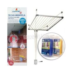 Tendedero Techo Extensible Con Manivela + 40 Pinzas Monoblock Cuncial -Brico Lemar Comercio tendedero techo extensible con manivela 40 pinzas monoblock cuncial 5