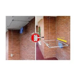 Tendedero Techo Extensible Con Manivela + 40 Pinzas Monoblock Cuncial + Llavero BricoLemar -Brico Lemar Comercio tendedero techo extensible con manivela 40 pinzas monoblock cuncial llavero bricolemar 2
