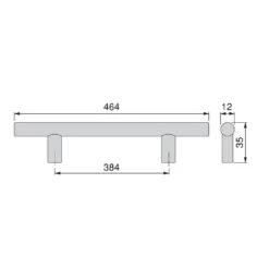 Tirador Para Mueble Orlando, L464mm, Intereje 384mm, Acero, Níquel Satinado - Emuca -Brico Lemar Comercio tirador para mueble orlando l464mm intereje 384mm acero niquel satinado emuca 11