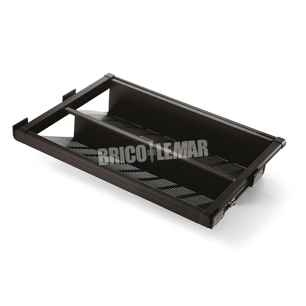 Zapatero Extraíble Para Interior De Armario Módulo De 600mm Cierre Suave Acero Color Moka Emuca 4 Zapatero Extraíble Para Interior De Armario Módulo De 600mm Cierre Suave Acero Color Moka Emuca - Imagen 2