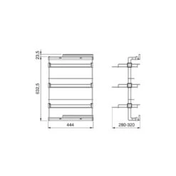 Zapatero Lateral Extraíble Para Armarios Y Vestidores Hack, Derecha, Acero, Pintado Color Gris Piedra - Emuca -Brico Lemar Comercio zapatero lateral extraible para armarios y vestidores hack derecha acero pintado color gris piedra emuca 3