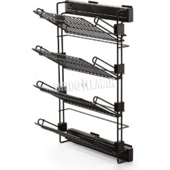 Zapatero Lateral Extraíble Para Interior De Armario Montaje Derecha Acero Color Moka Emuca